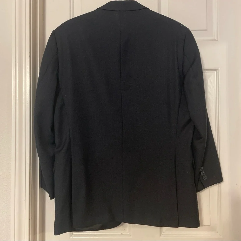 Calvin Klein Black Classic Two-Button Wool Blazer‎